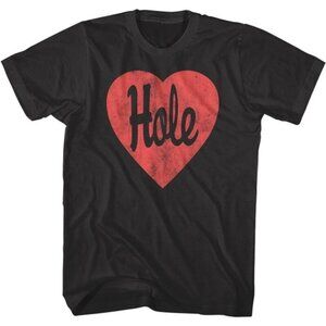 Hole Heart Logo T-Shirt Vintage Rock Band Tee Courtney Love Concert Tee